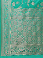 Floral Zari Jaal Handloom Woven Saree