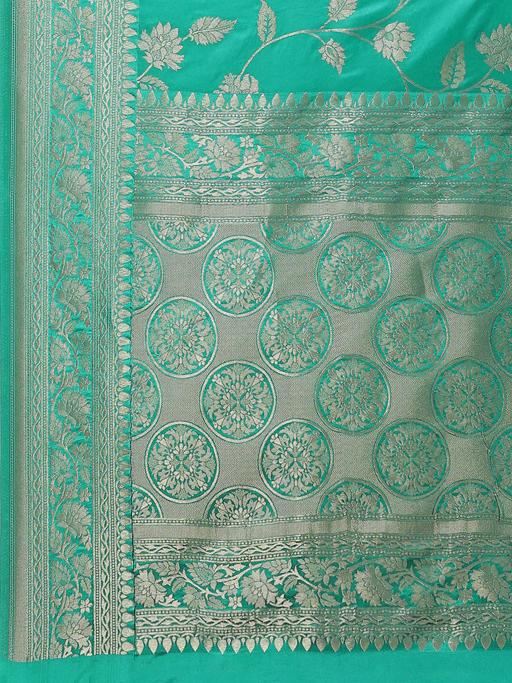 Floral Zari Jaal Handloom Woven Saree