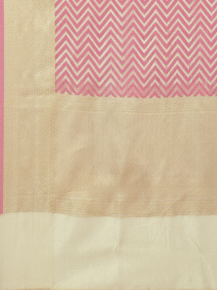 Zari Jaal Cotton Woven Saree