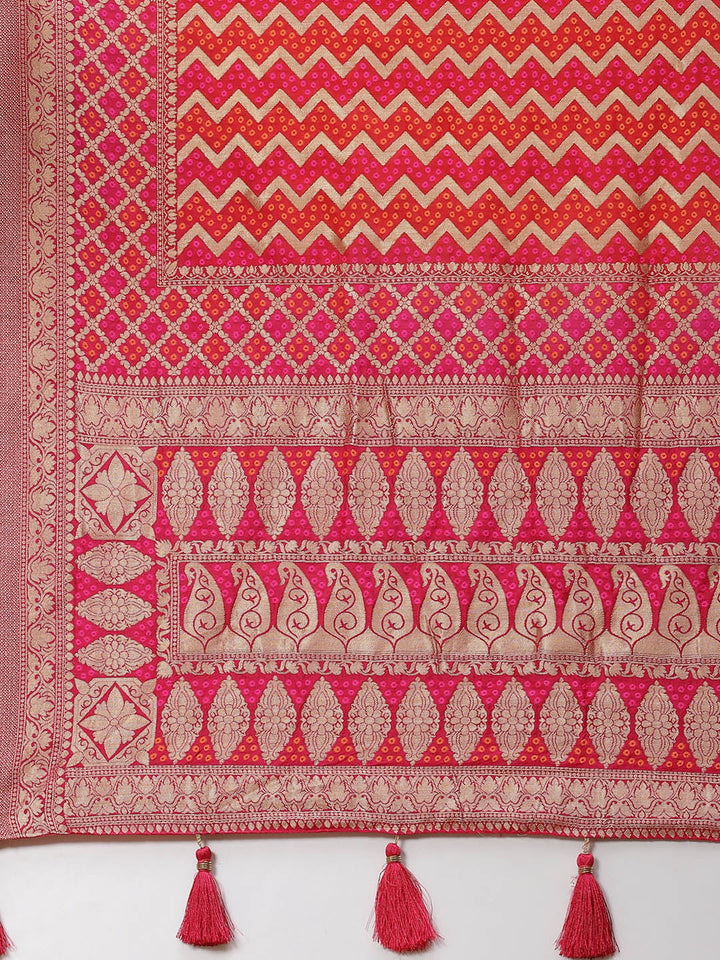 Zari Jaal Banarasi Woven Saree