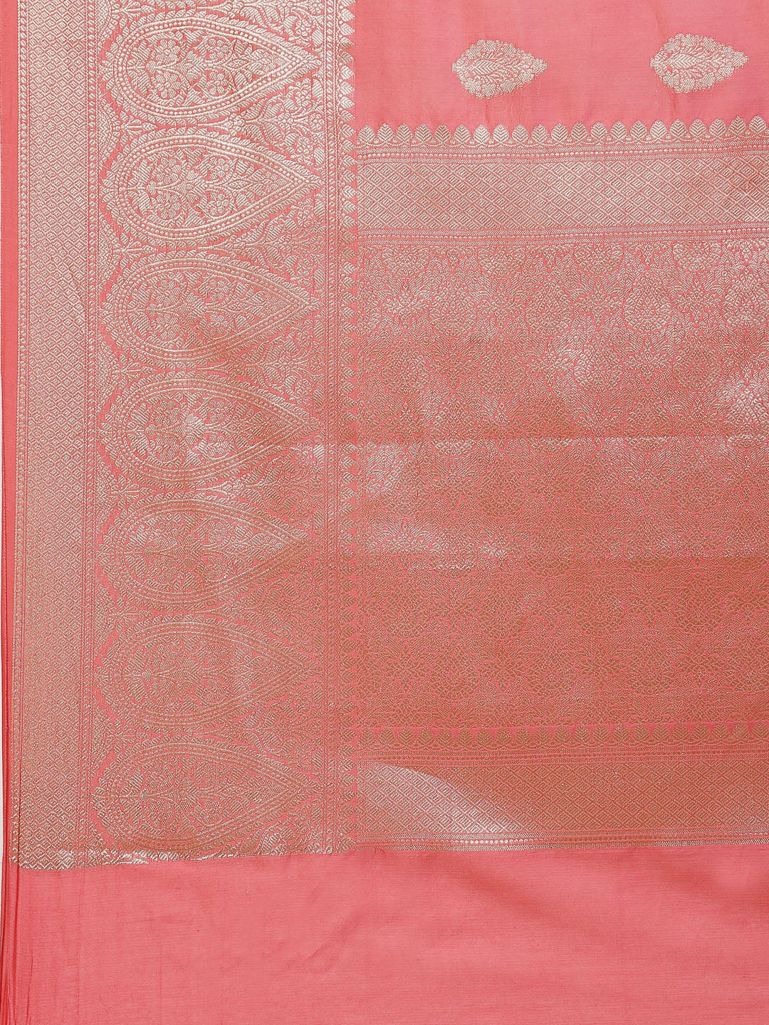 Zari Border Booti Cotton Woven Saree