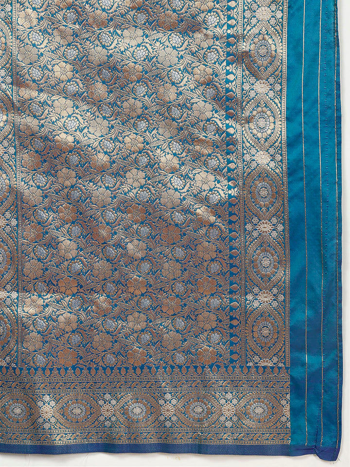 Zari Booti Woven Banarsi Saree