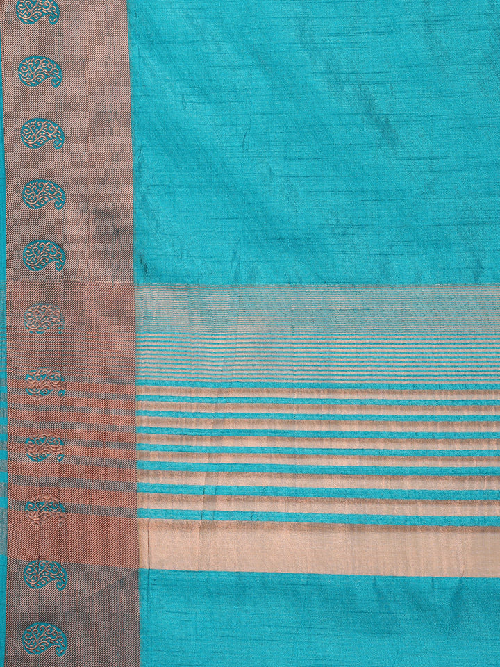 Plain Zari Border Handloom Woven Saree