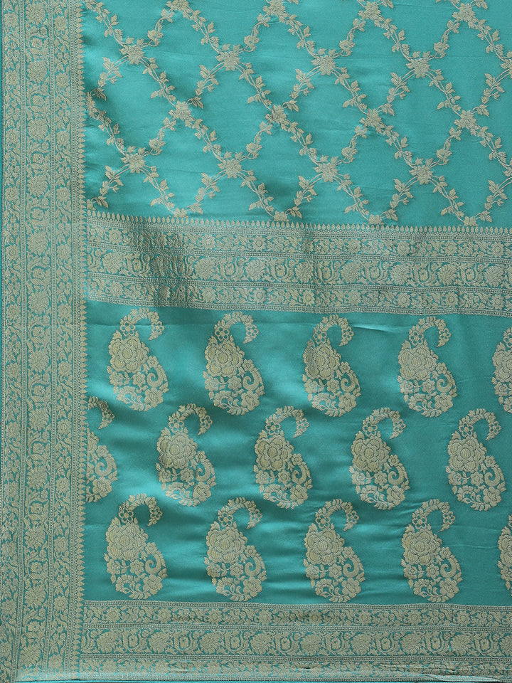 Zari Jaal Banarasi Woven Saree