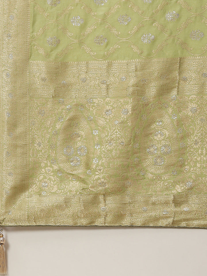 Zari Jaal Handloom Woven Saree
