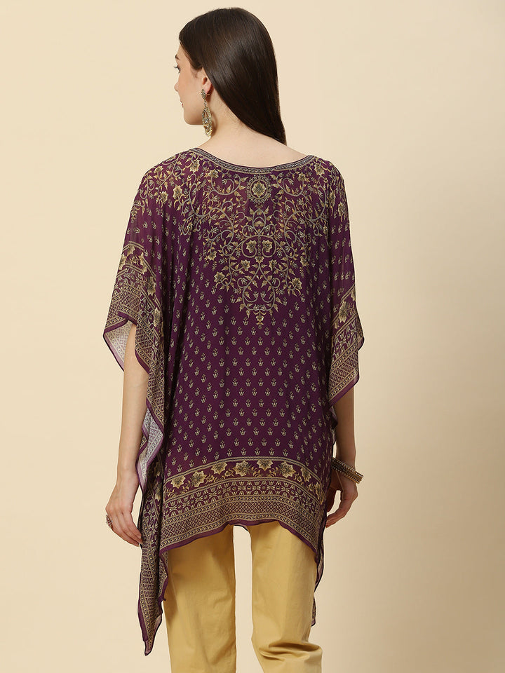 Digital Printed Georgette Kaftan Kurta