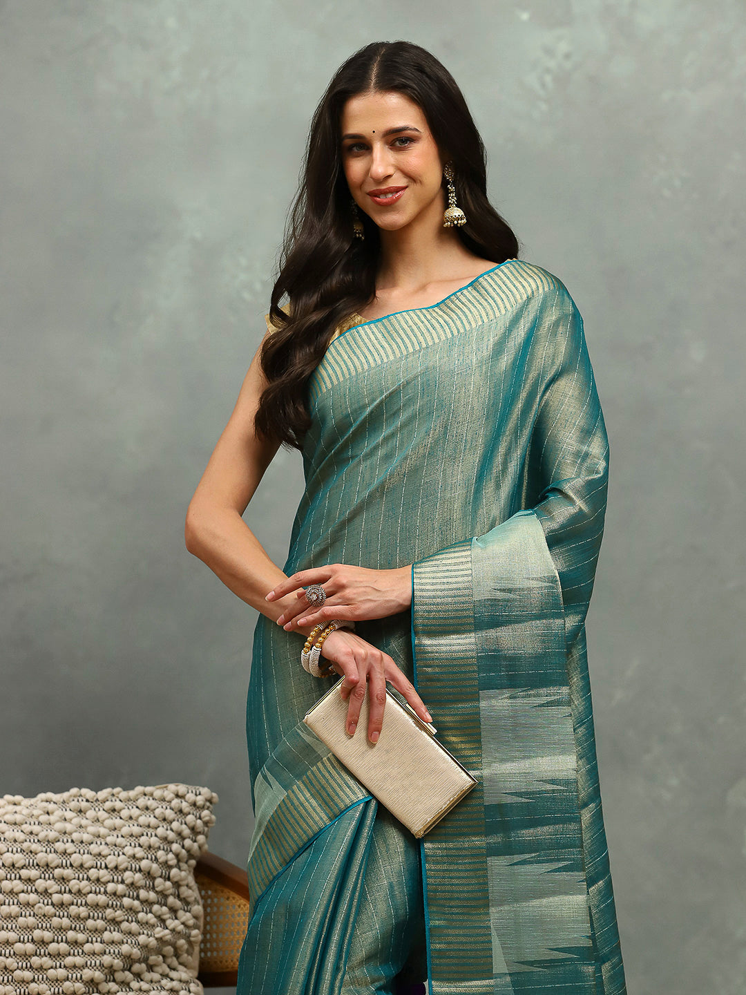 Zaari Border Art Silk Saree