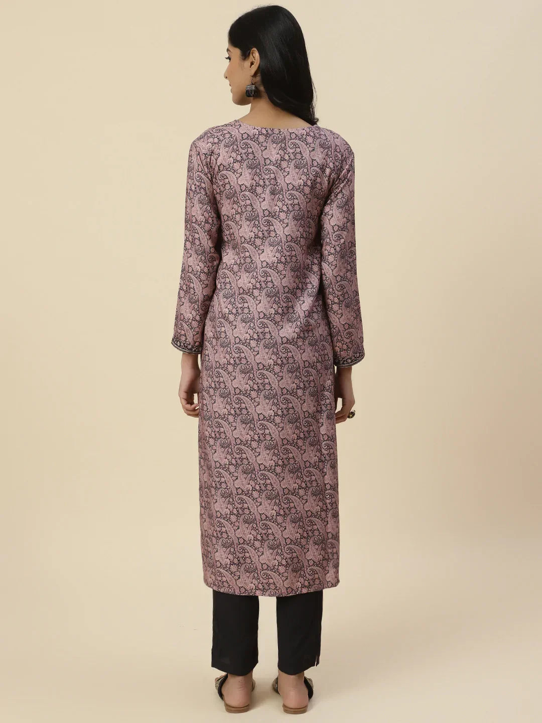 Printed Pashmina Kurta With Pants