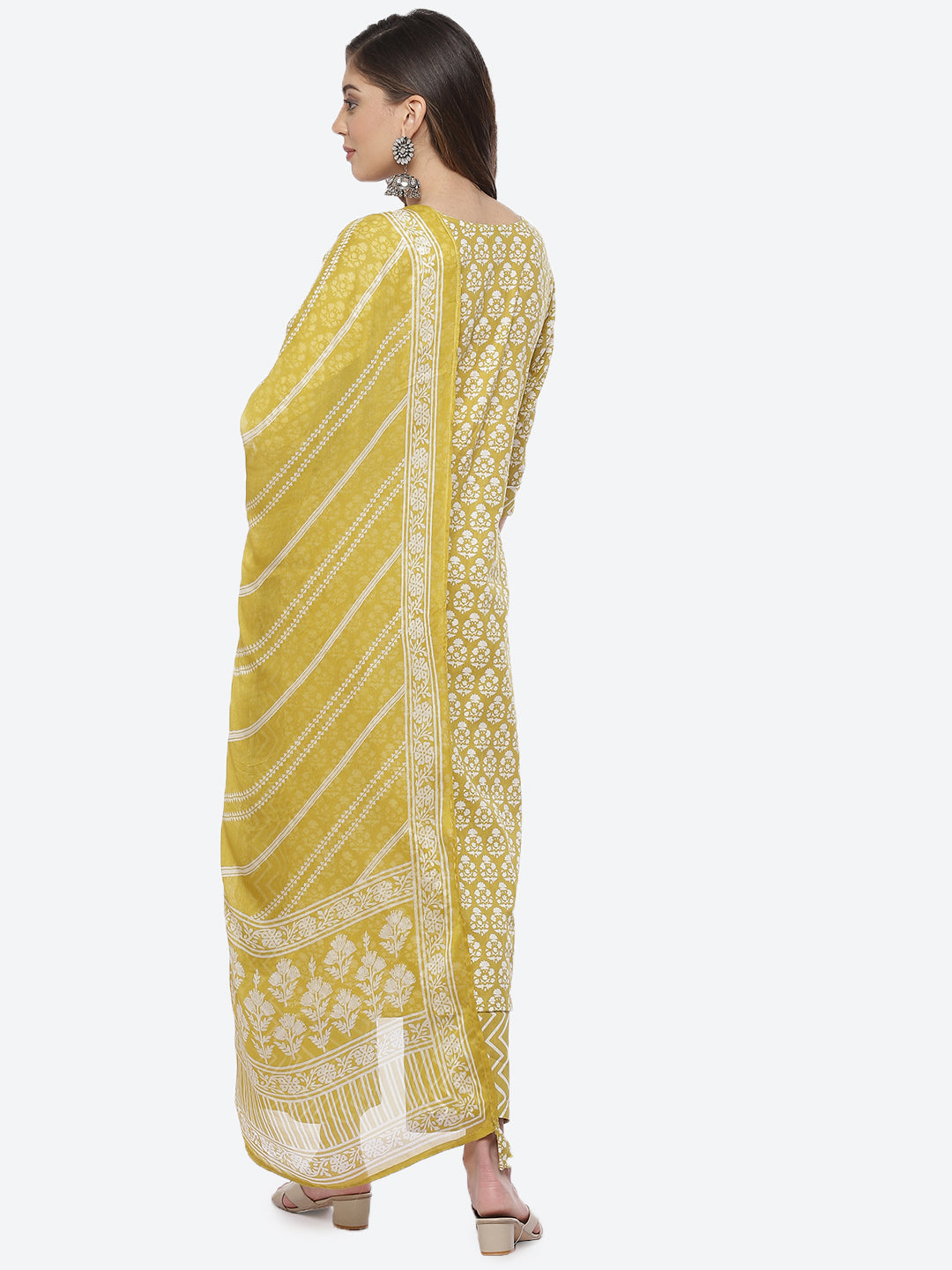 Printed Cotton Stitched Salwar Kameez With Cotton Dupatta