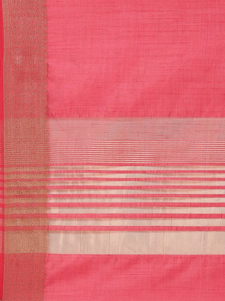 Zari Border Booti Handloom Woven Saree