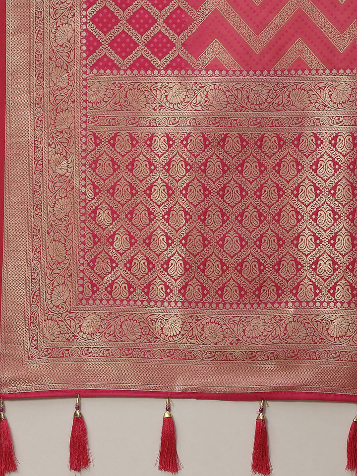 Zari Jaal Handloom Woven Saree