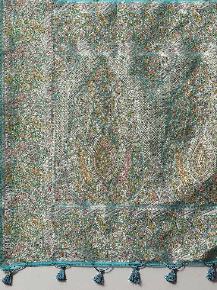 Zari Jaal Woven Organza Saree