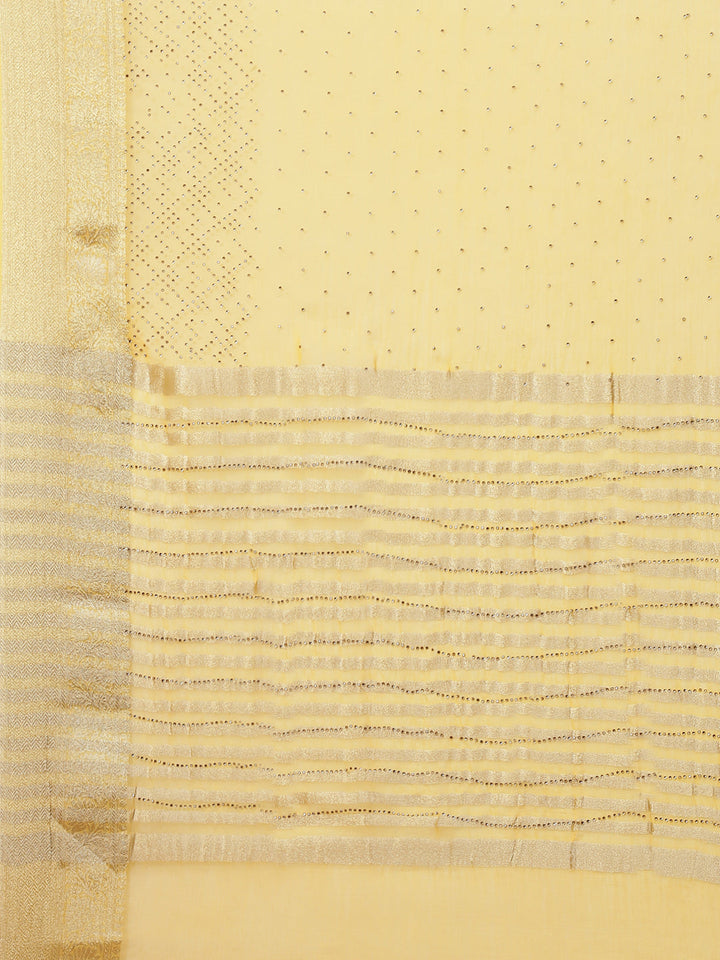 Stone Work Georgette Plain Saree