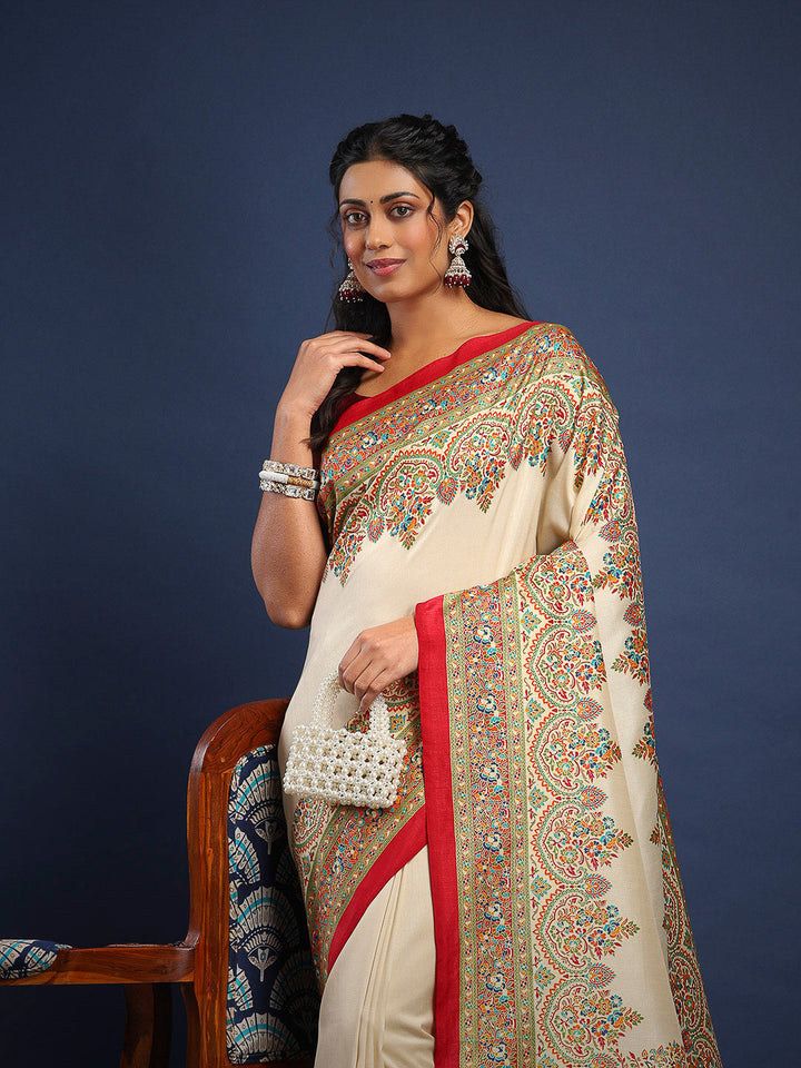 Digital Printed Art Silk Saree