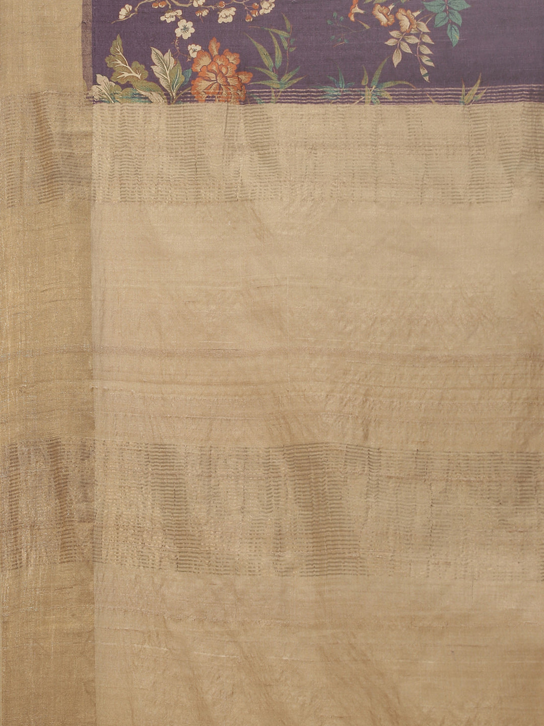 Digital Floral Printed Tussar Saree
