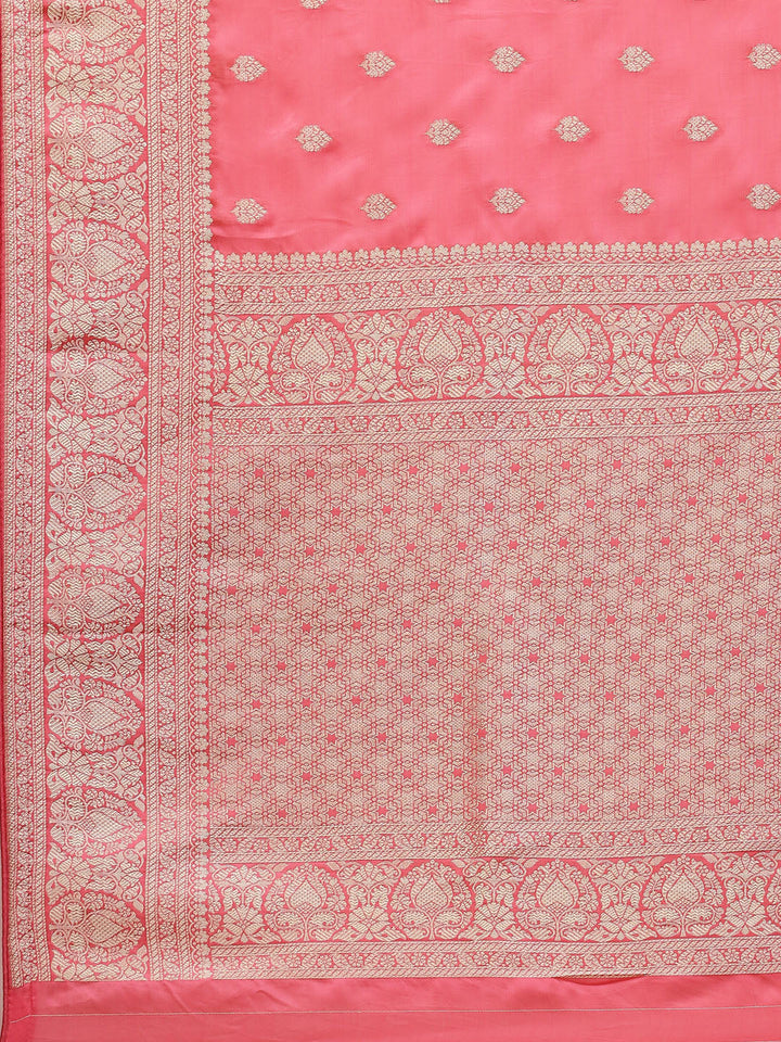Zari Jaal Satin Woven Saree