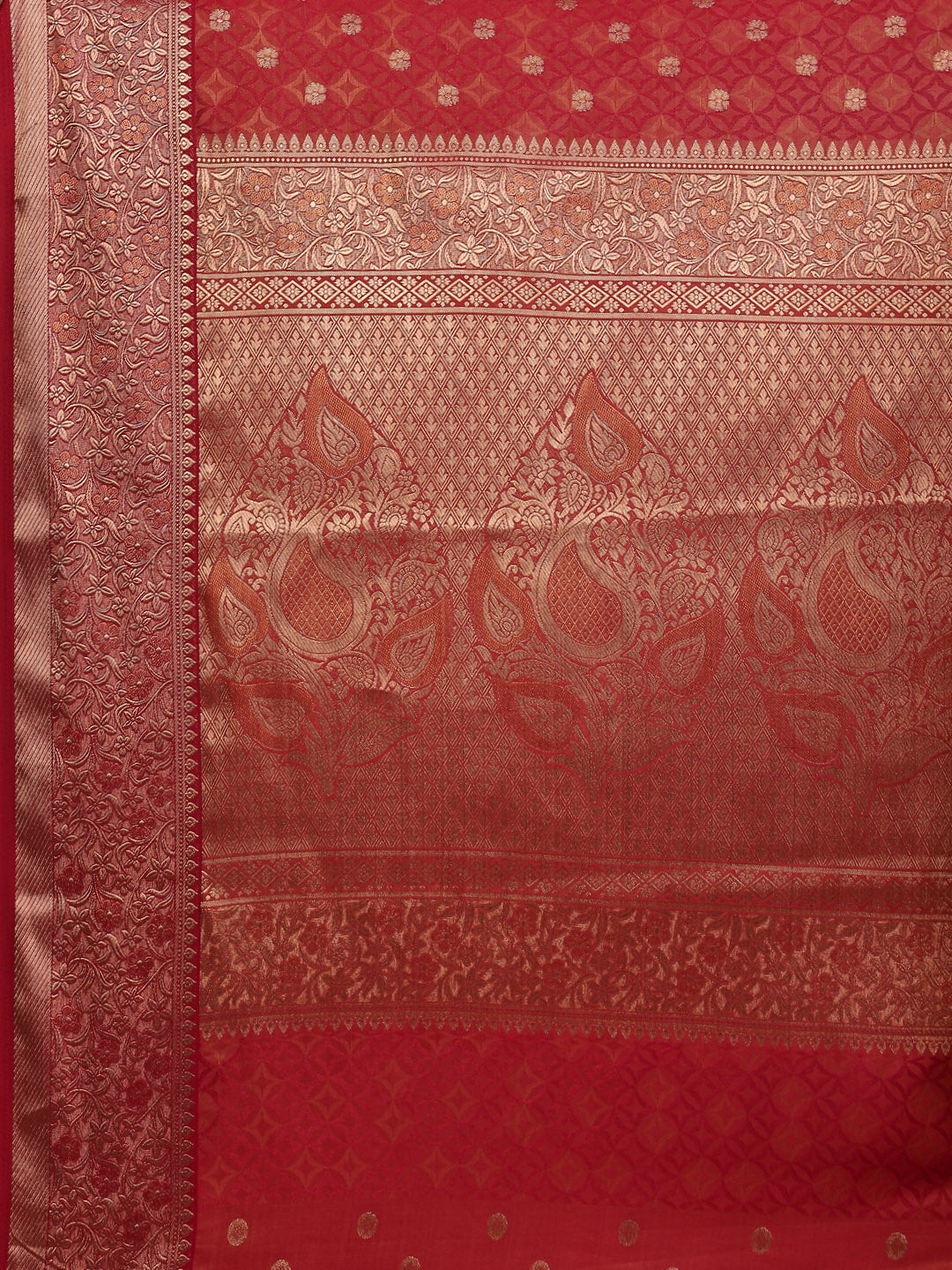 Zari Border Booti Handloom Woven Saree