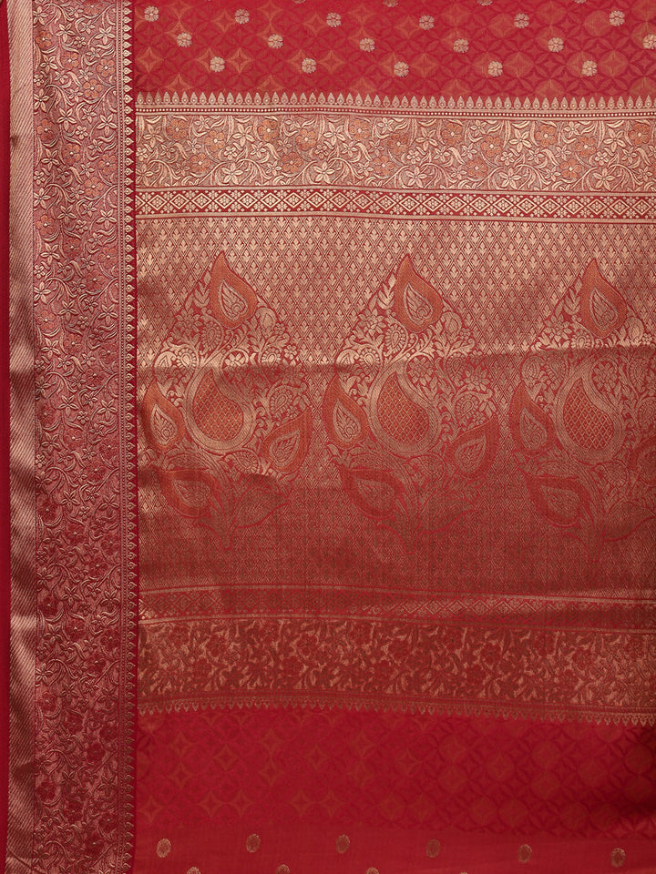 Zari Border Booti Handloom Woven Saree
