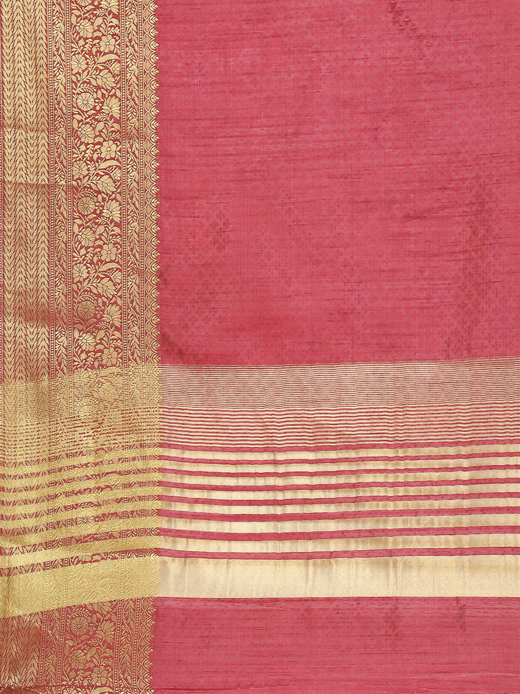 Plain Zari Border Art Handloom Woven Saree