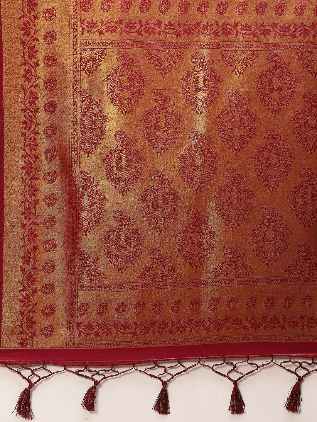 Plain Zari Border Handloom Woven Saree