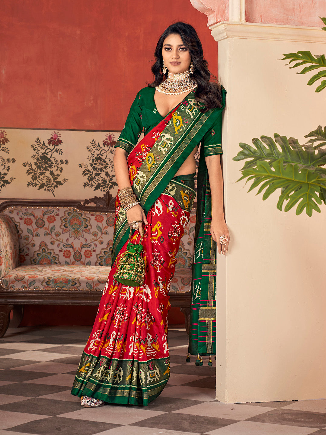 Printed Tussar Saree