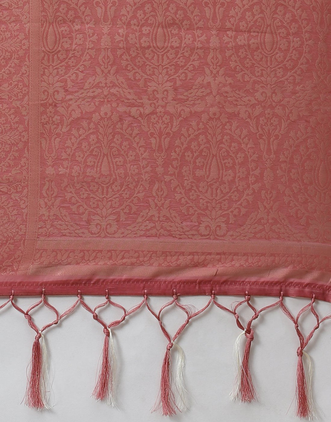 Floral Print With Contrast Border Cotton Chanderi Saree