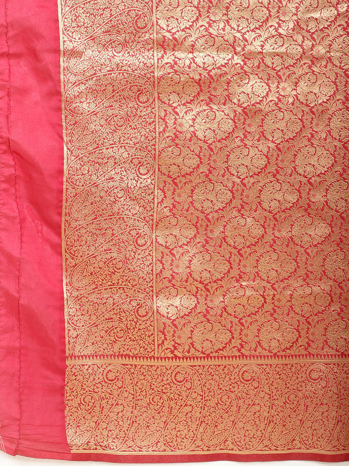 Zari Border Booti Woven Handloom Saree