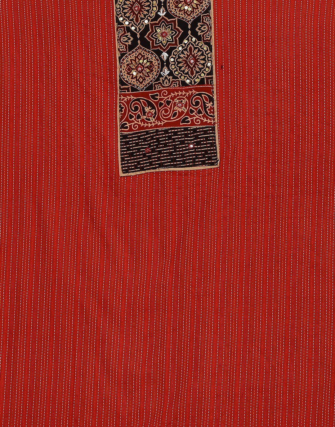 Printed Cotton Suit Piece With Chanderi Dupatta