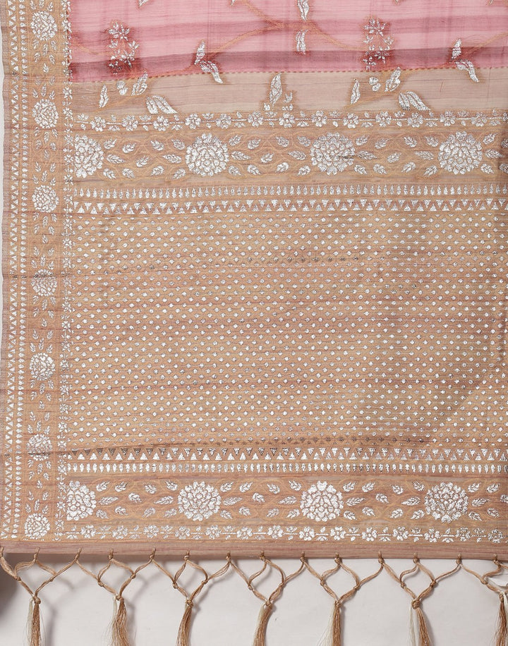Printed Cotton Linen  Saree