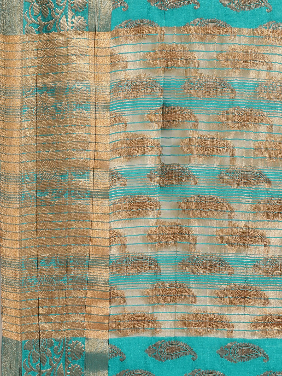 Zari Border Booti Art Handloom Woven Saree