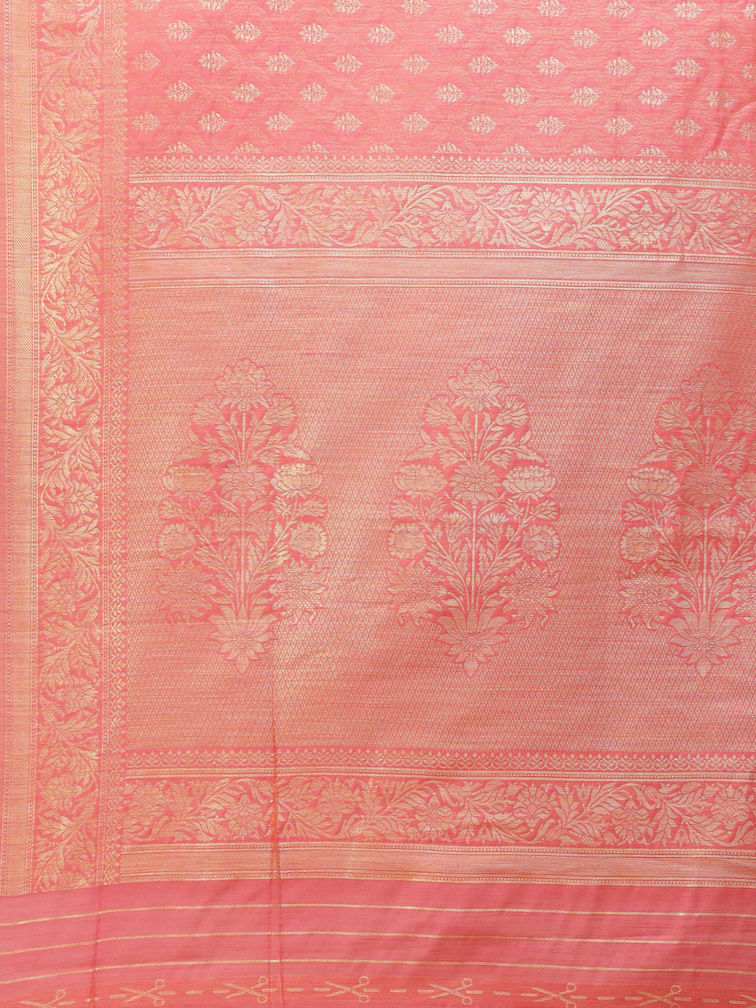 Zari Border Booti Cotton Woven Saree