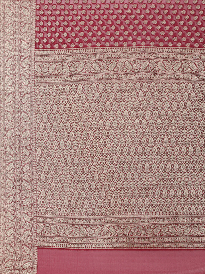 Zari Booti Georgette Plain saree