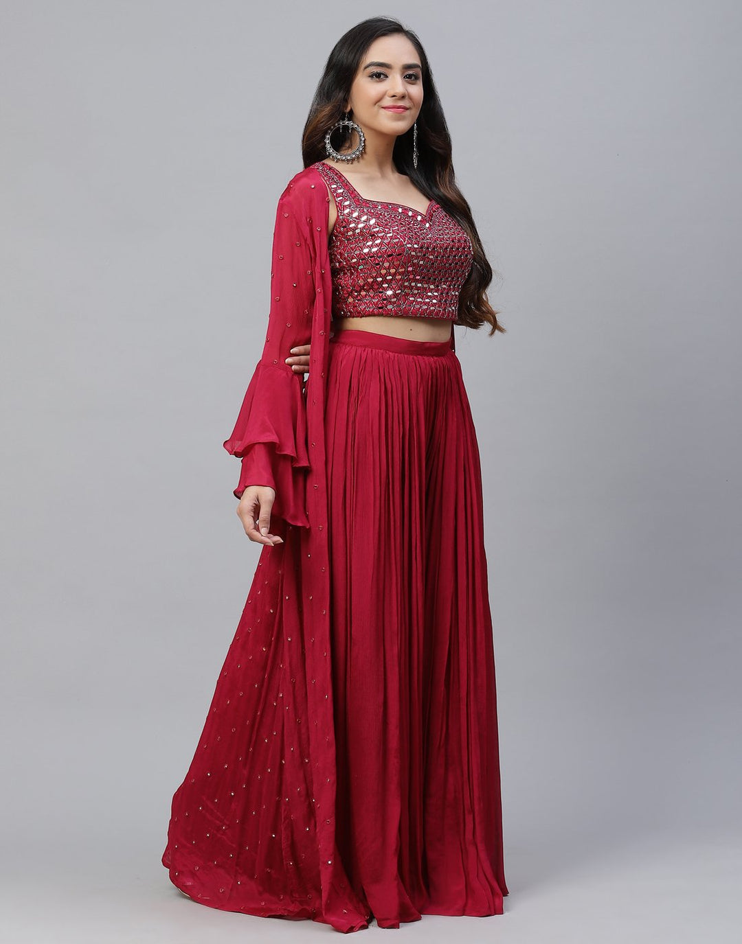 Art Crepe Stitched Salwar Kameez