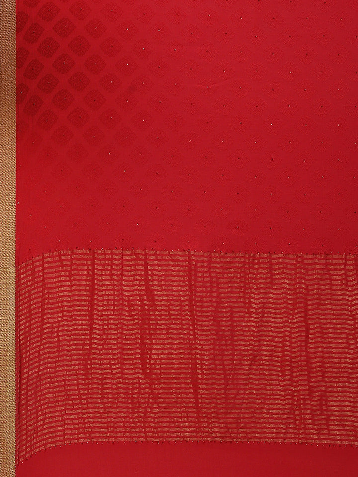 Piping Plain Crepe Plain Saree