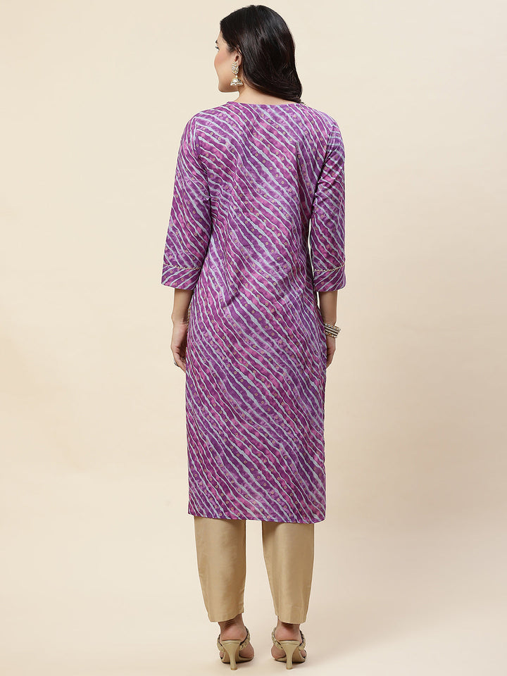 Leheriya Printed Cotton Kurta