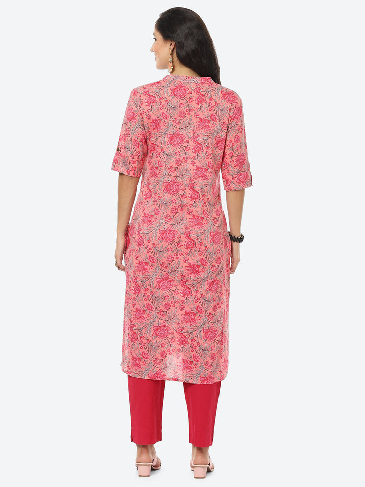 Floral Printed Cotton Kurti