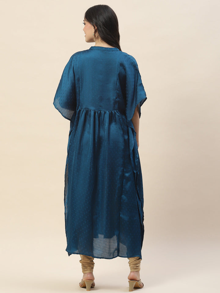 Neck Embroidered Cotton Kaftan Kurta