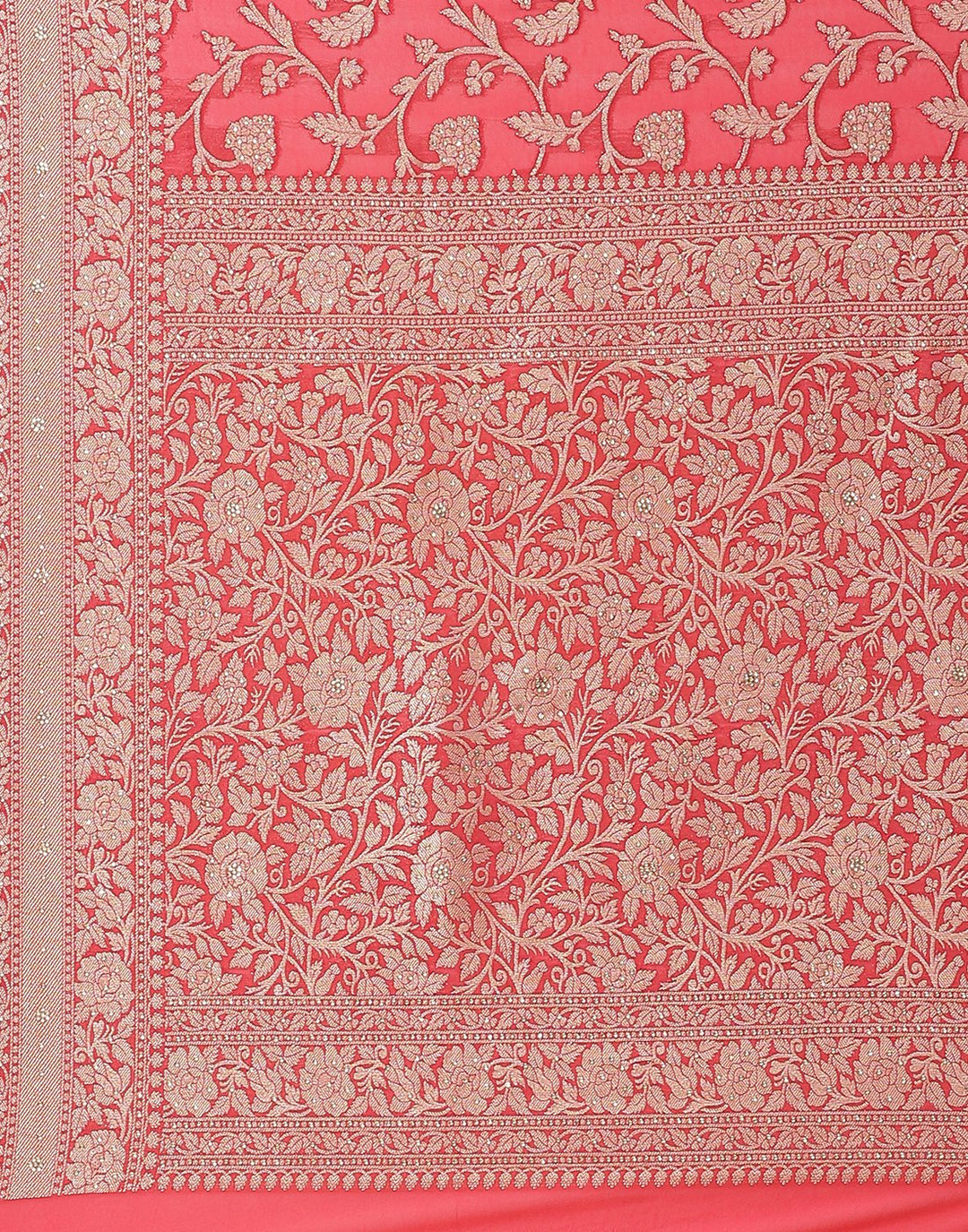 MBZ Meena Bazaar-Zari Jaal Art Georgette Saree