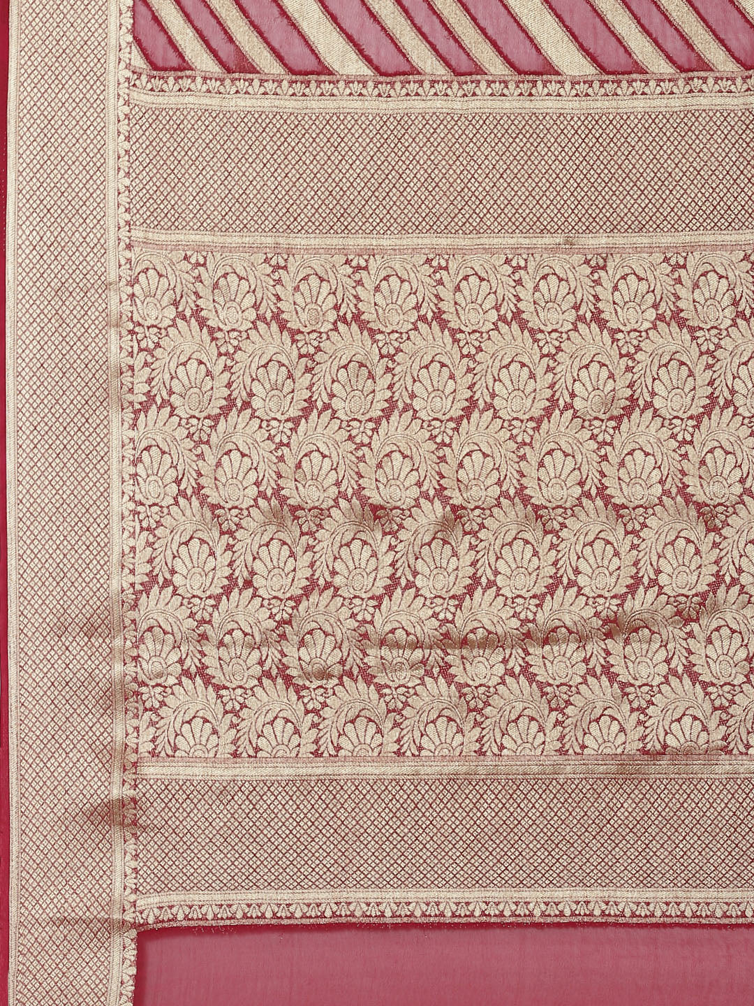 Zari Jaal Georgette Plain Saree