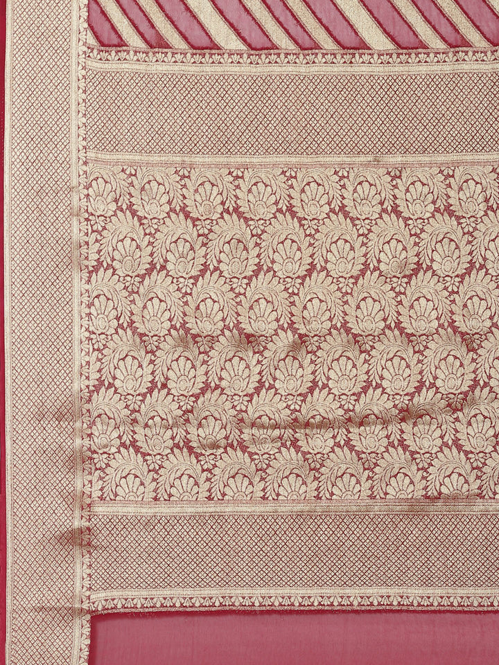 Zari Jaal Georgette Plain Saree