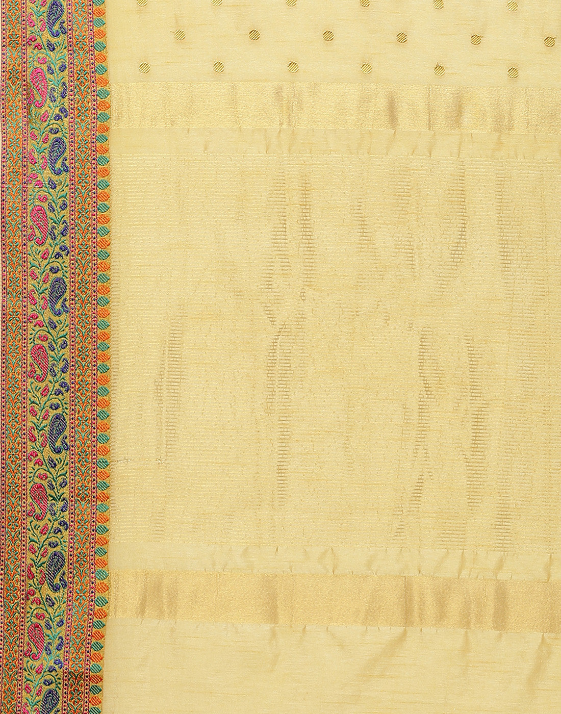 Woven Art Handloom Saree With Zari Booti Border
