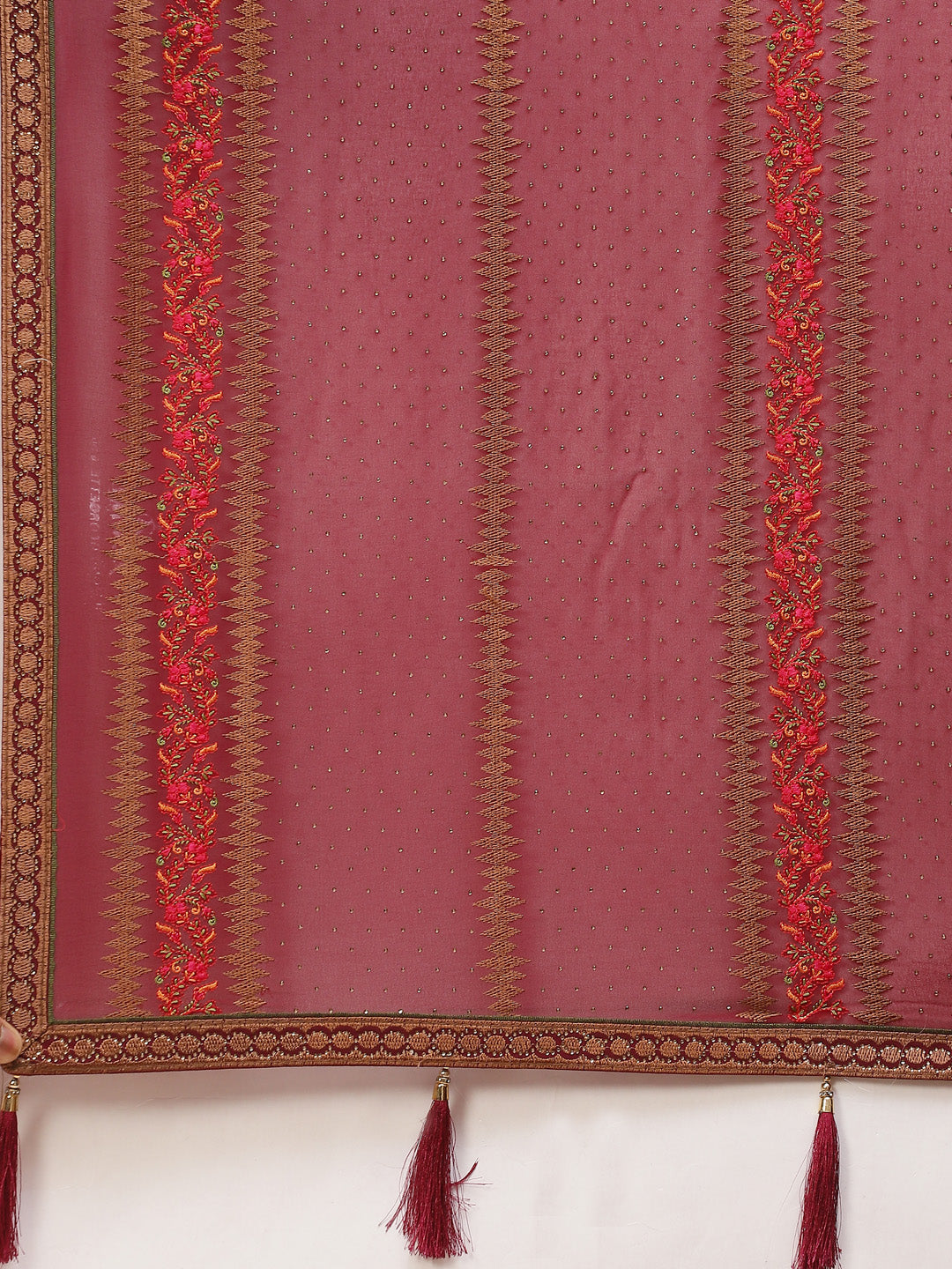 Swarovski Embroidered Georgette Saree