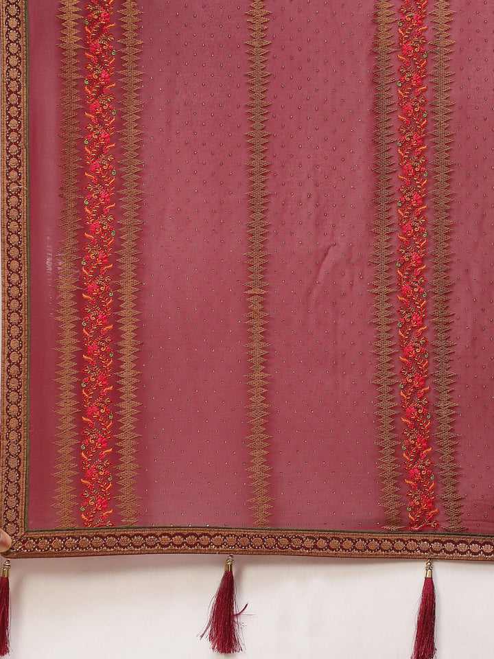 Swarovski Embroidered Georgette Saree