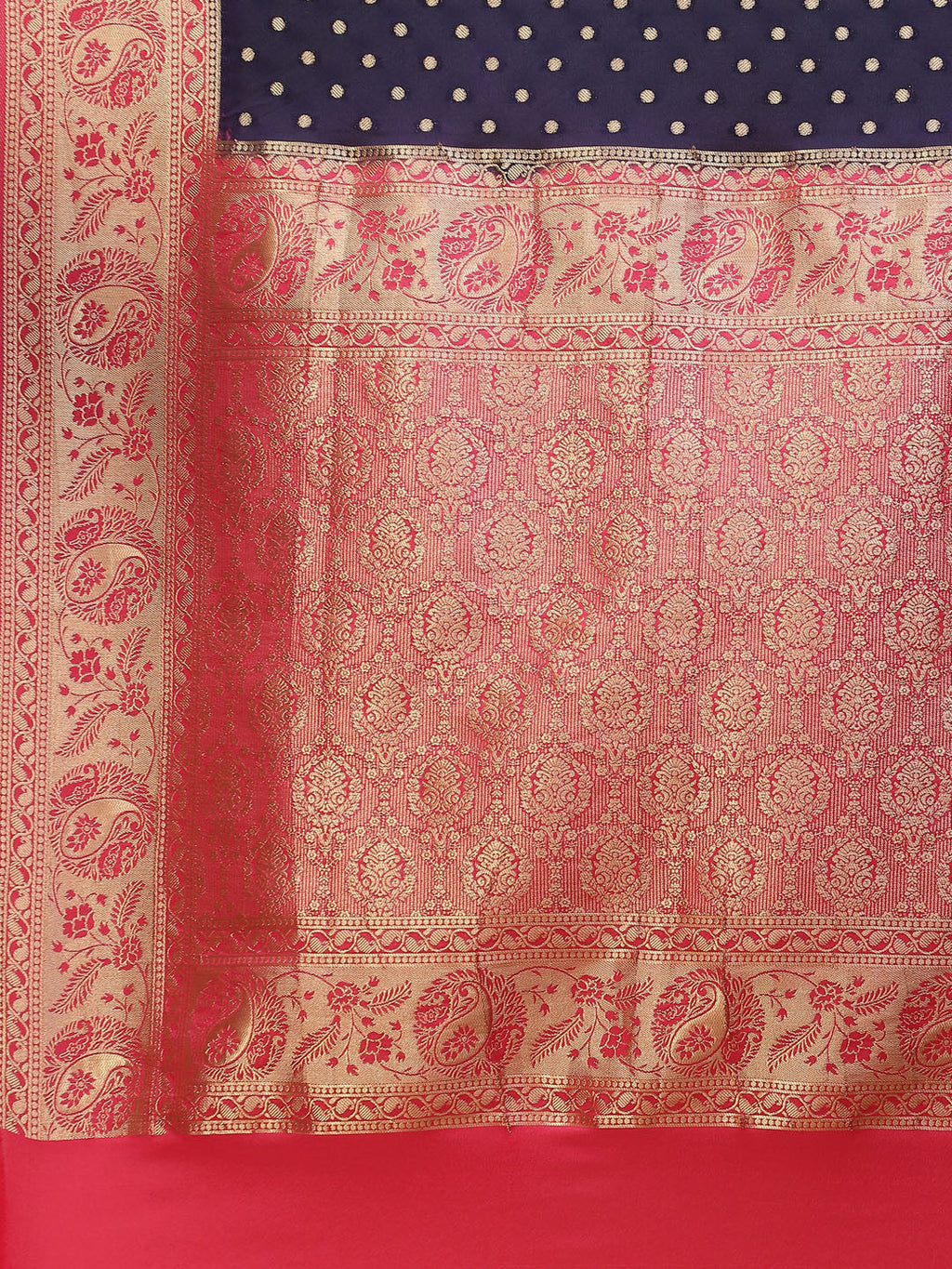 Zari Border Booti Georgette Plain Saree