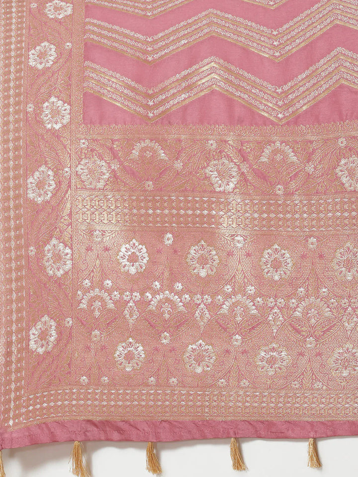 Zari Jaal Handloom Woven Saree