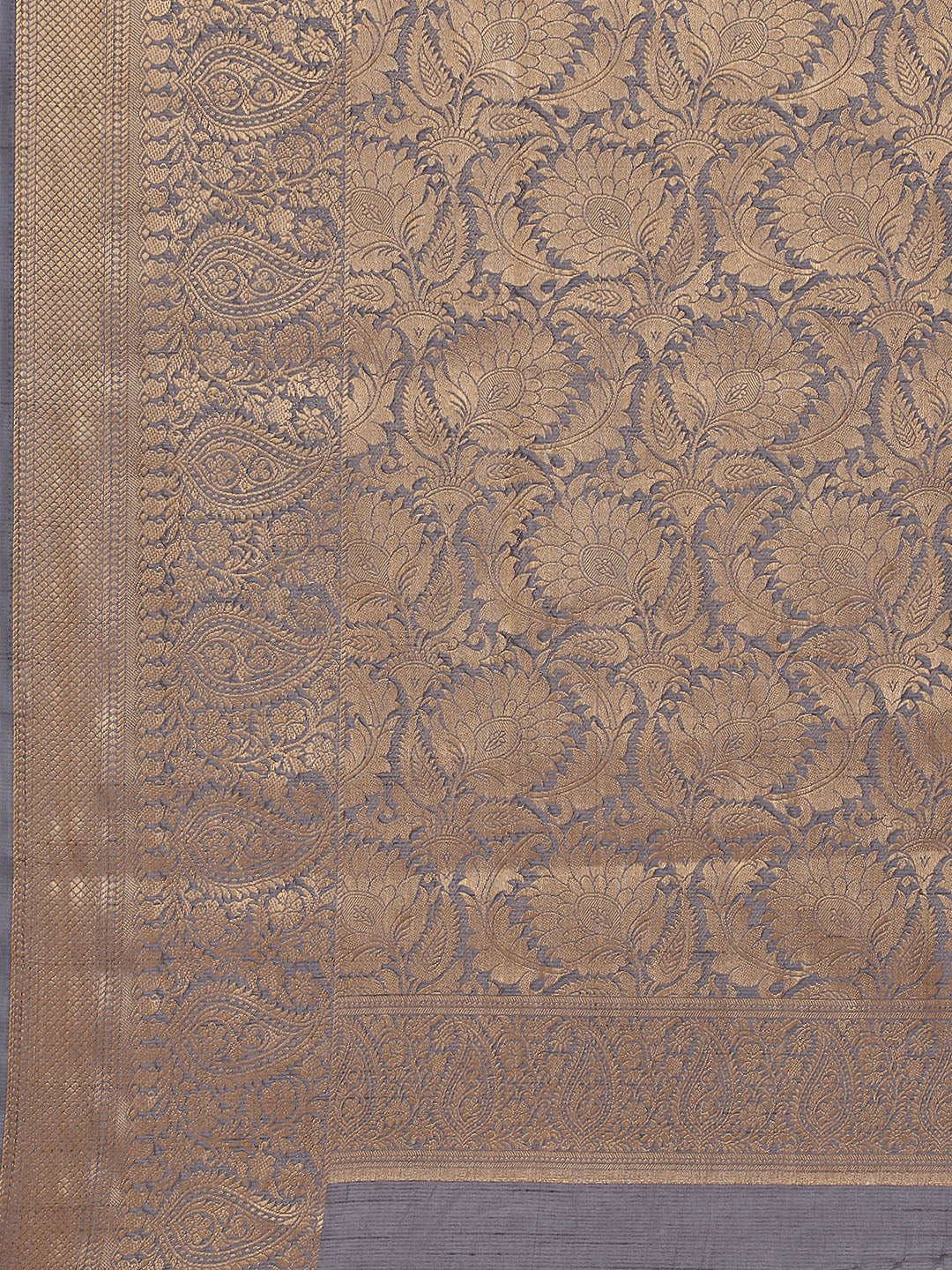 Zari Border Booti Handloom Woven Saree