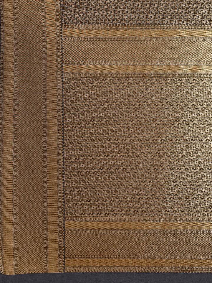 Brocade Zari Booti Art Handloom Woven Saree