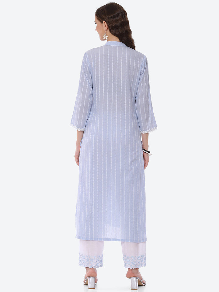 Printed Cotton Kurta With Pant