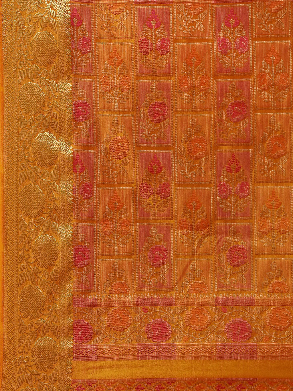 Floral Zari Jaal Handloom Woven Saree