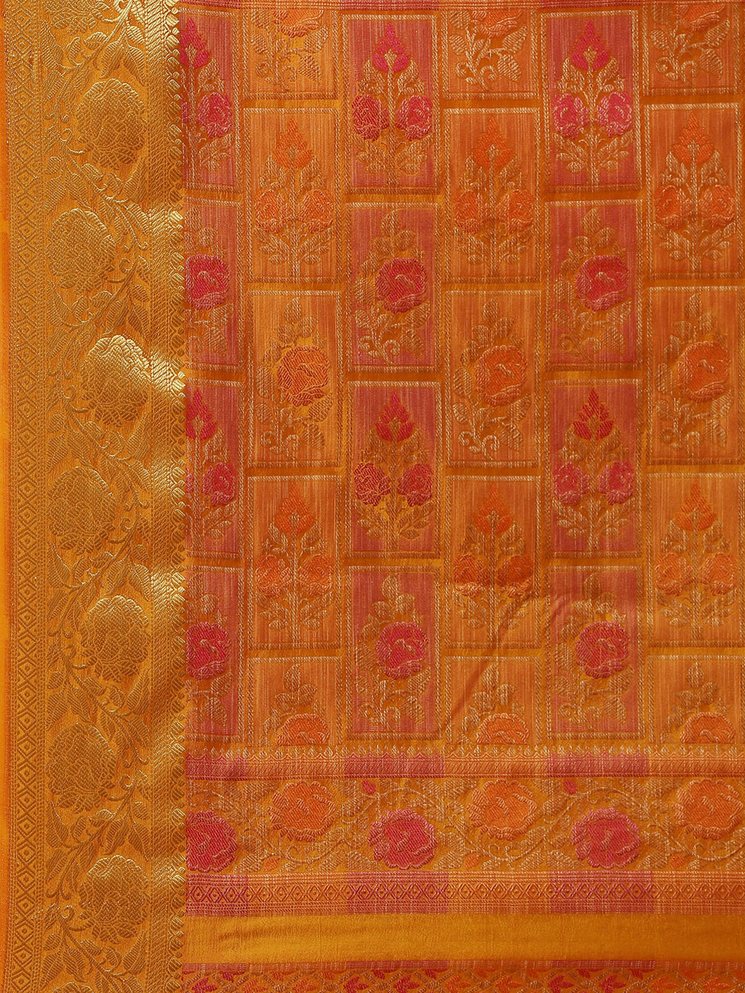Floral Zari Jaal Handloom Woven Saree